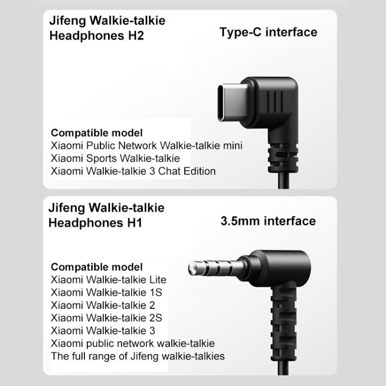 Auricular con conector USB-C dedicado para walkie-talkie Xiaomi Youpin H2, H2