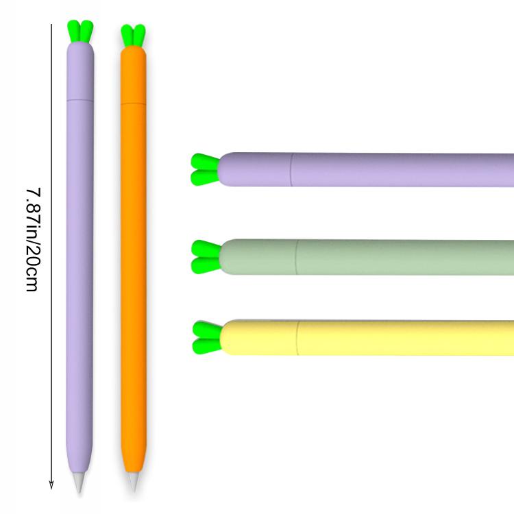 Funda de silicona antideslizante para lápiz óptico con diseño de zanahorias de XDcase, For Apple Pencil Pro / 2
