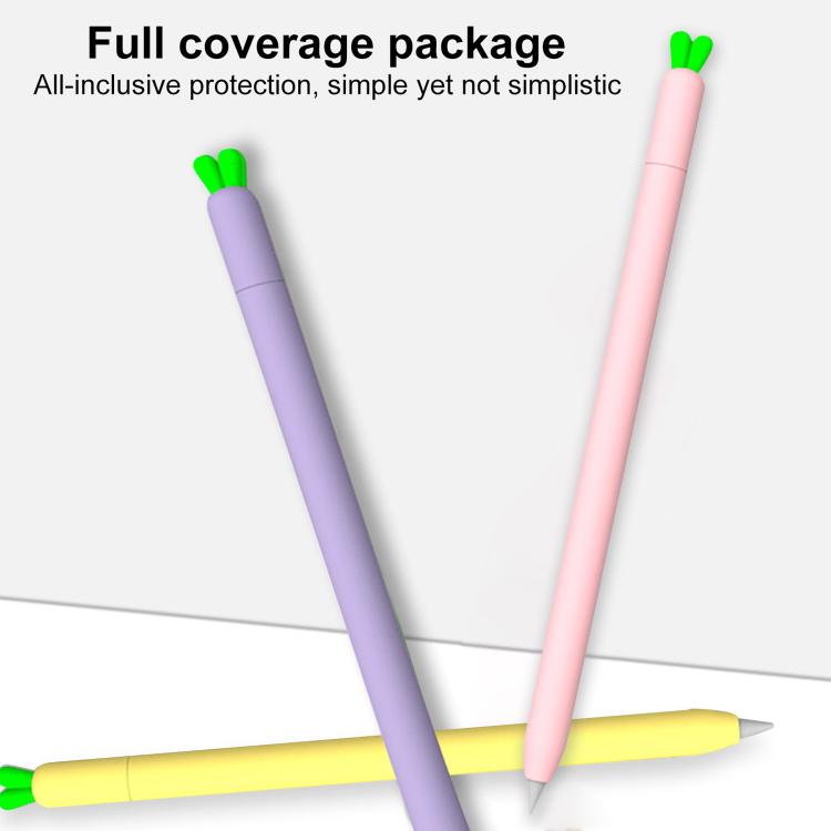 Funda de silicona antideslizante para lápiz óptico con diseño de zanahorias de XDcase, For Apple Pencil Pro / 2