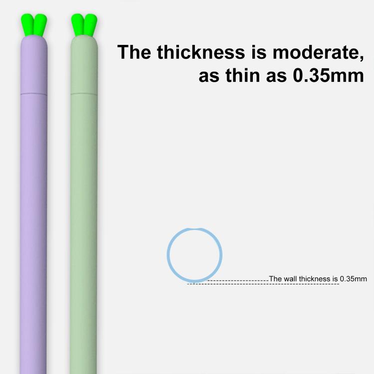 Funda de silicona antideslizante para lápiz óptico con diseño de zanahorias de XDcase, For Apple Pencil Pro / 2