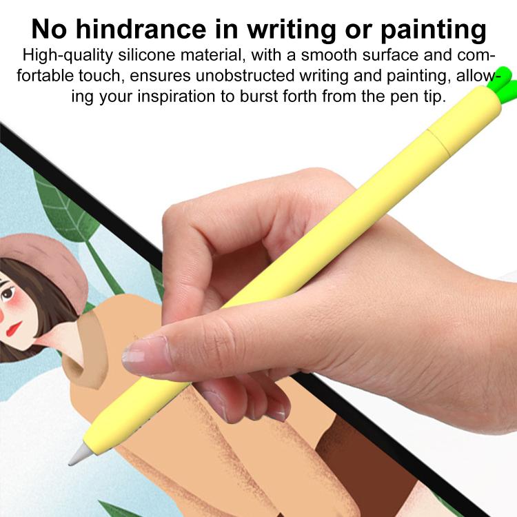 Funda de silicona antideslizante para lápiz óptico con diseño de zanahorias de XDcase, For Apple Pencil Pro / 2