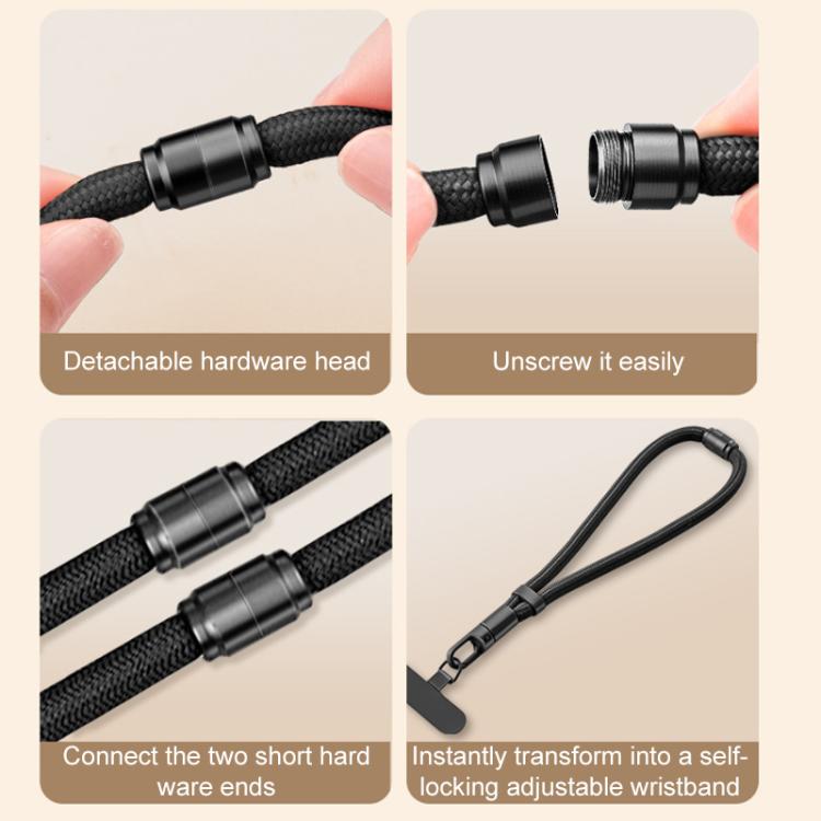 Correa desmontable 3 en 1 para teléfono XDcase para usar cruzada, en el cuello o en la muñeca, con cordón antipérdida y pestaña.