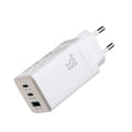 Cargador JOYROOM JR-TG10 de 65 W con doble puerto USB tipo C y 3 puertos, con cable USB tipo C a tipo C., EU Plug, UK Plug