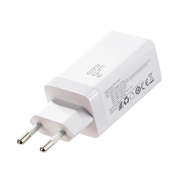 Cargador JOYROOM JR-TG10 de 65 W con doble puerto USB tipo C y 3 puertos, con cable USB tipo C a tipo C., EU Plug, UK Plug