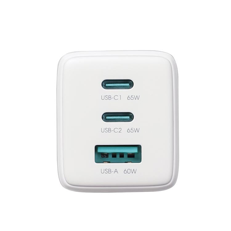 Cargador JOYROOM JR-TG10 de 65 W con doble puerto USB tipo C y 3 puertos, con cable USB tipo C a tipo C., EU Plug, UK Plug