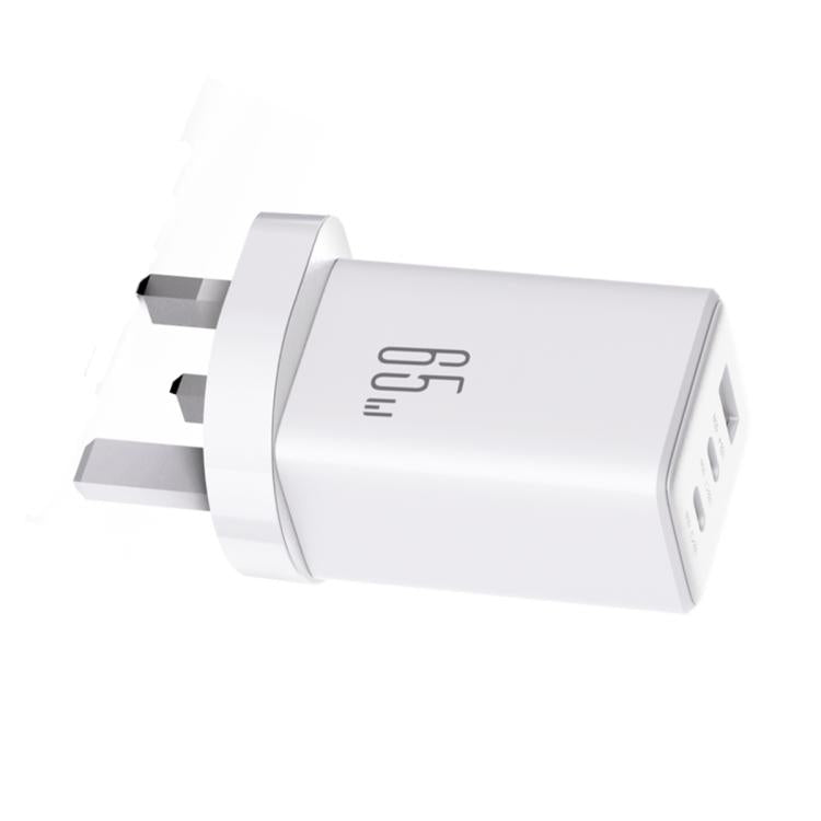Cargador JOYROOM JR-TG10 de 65 W con doble puerto USB tipo C y 3 puertos, con cable USB tipo C a 8 pines., EU Plug, UK Plug