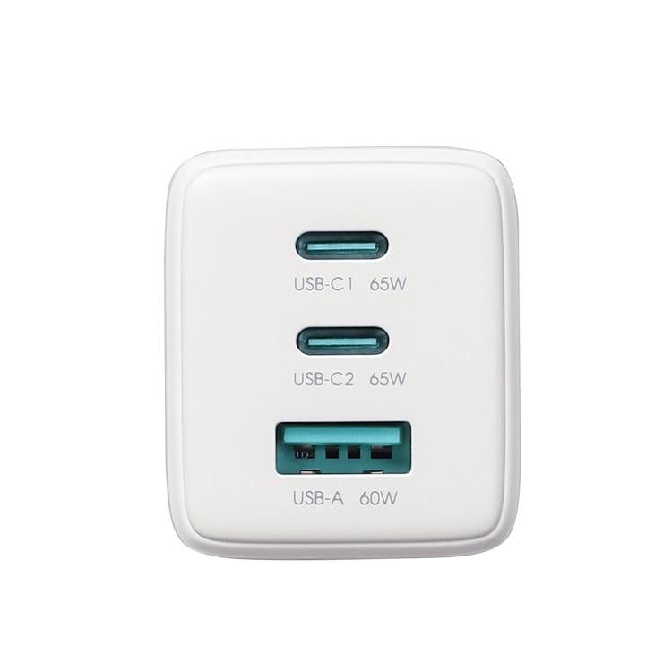 Cargador JOYROOM JR-TG10 de 65 W con doble puerto USB tipo C y 3 puertos, con cable USB tipo C a 8 pines., EU Plug, UK Plug