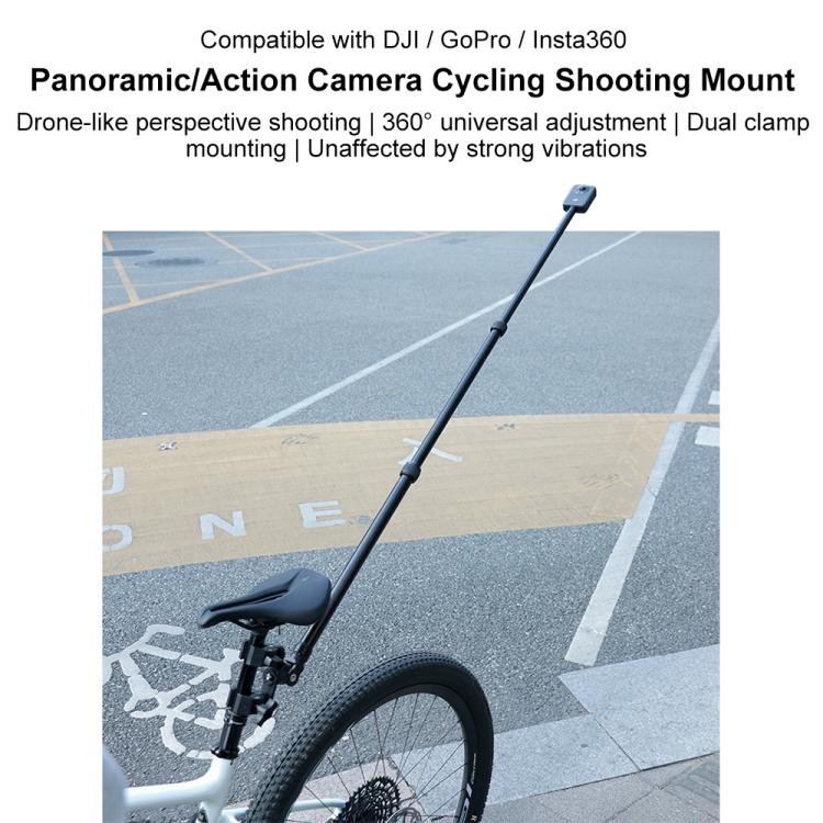 Abrazadera doble tipo cangrejo universal para manillar de bicicleta con cámara de acción, With Adapter & Screw, Single Clamp, With Extension Rod & Adapter & Screw, With Extension Rod