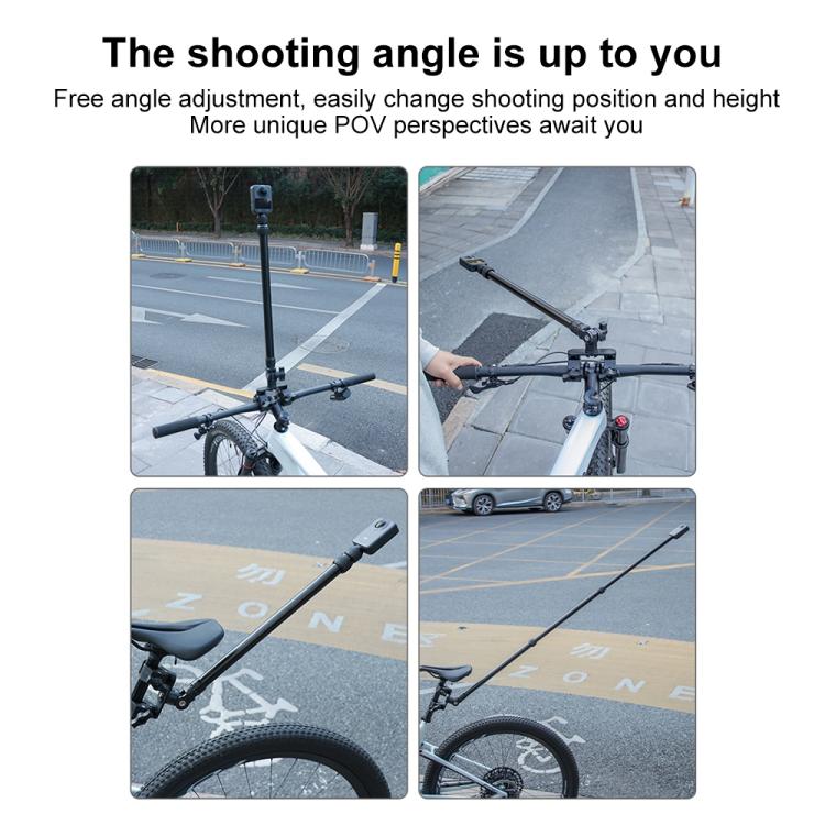 Abrazadera doble tipo cangrejo universal para manillar de bicicleta con cámara de acción, With Adapter & Screw, Single Clamp, With Extension Rod & Adapter & Screw, With Extension Rod