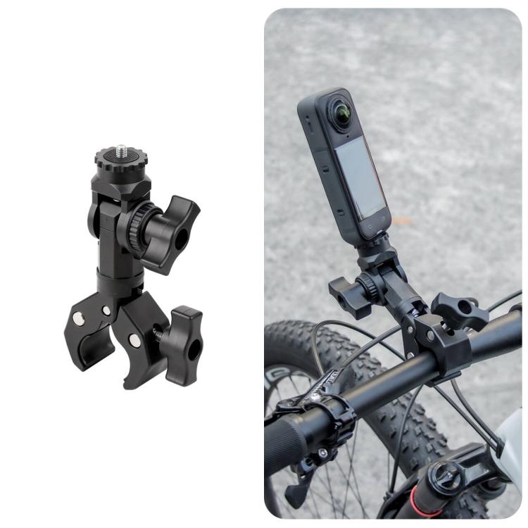 Abrazadera de manillar de bicicleta universal para cámara de acción con un solo gancho, Single Clamp, With Adapter & Screw