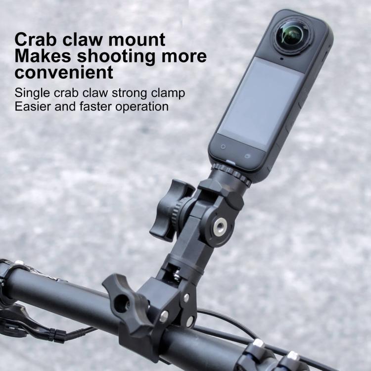 Abrazadera de manillar de bicicleta universal para cámara de acción con un solo gancho, Single Clamp, With Adapter & Screw