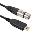 Cable de grabación de micrófono hembra US18 USB a XLR, 2m, 3m