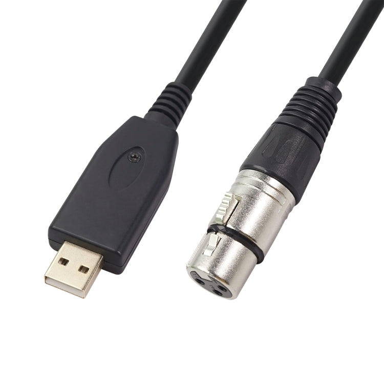Cable de grabación de micrófono hembra US18 USB a XLR, 2m, 3m