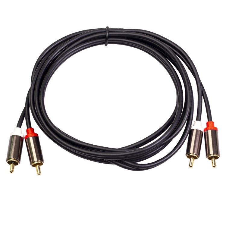 Cable de audio chapado en oro de 2 x RCA a 2 x RCA, 1m, 2m, 3m