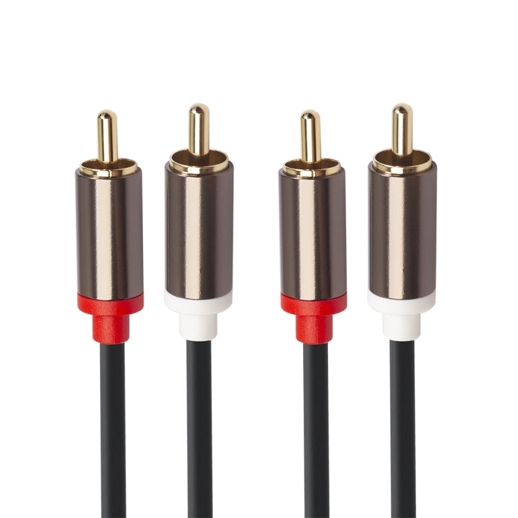 Cable de audio chapado en oro de 2 x RCA a 2 x RCA, 1m, 2m, 3m