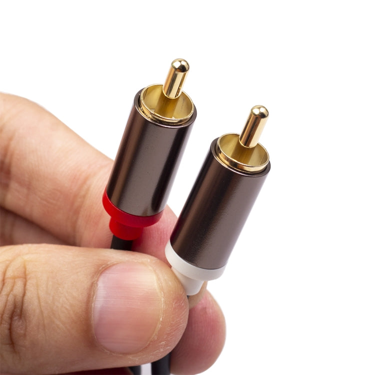 Cable de audio chapado en oro de 2 x RCA a 2 x RCA, 1m, 2m, 3m