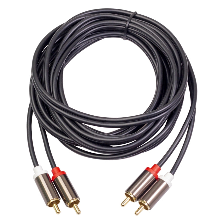 Cable de audio chapado en oro de 2 x RCA a 2 x RCA, 1m, 2m, 3m