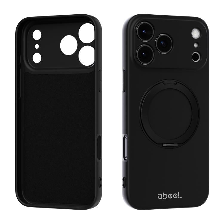 Funda magnética de silicona líquida ABEEL, agradable al tacto, con soporte., For iPhone 17 Pro Max, For iPhone 17 Pro, For iPhone 17, For iPhone 16 Pro Max, For iPhone 16 Pro, For iPhone 16
