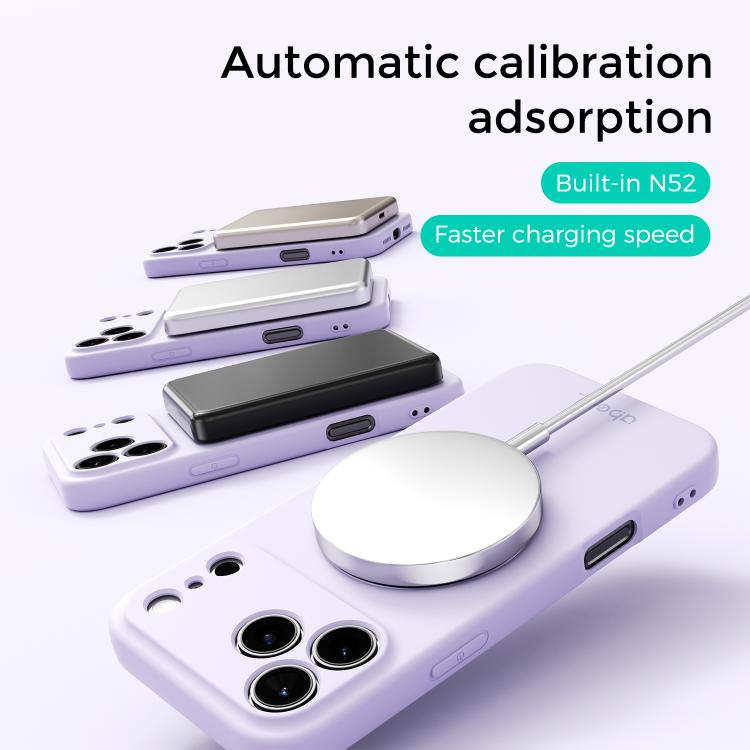 Funda magnética de silicona líquida ABEEL, agradable al tacto, con soporte., For iPhone 17 Pro Max, For iPhone 17 Pro, For iPhone 17, For iPhone 16 Pro Max, For iPhone 16 Pro, For iPhone 16
