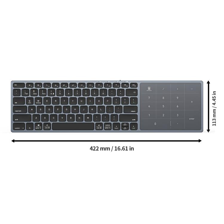 Teclado inalámbrico universal de aleación de aluminio de doble modo DUX DUCIS LK Pro Series con panel táctil digital, LK Pro Series