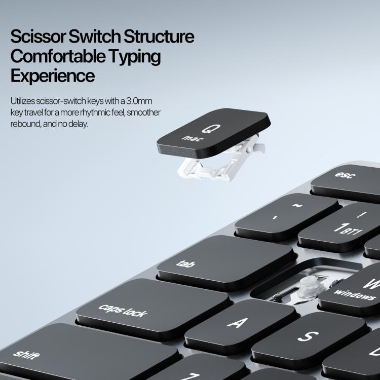 Teclado inalámbrico universal de aleación de aluminio de doble modo DUX DUCIS LK Pro Series con panel táctil digital, LK Pro Series