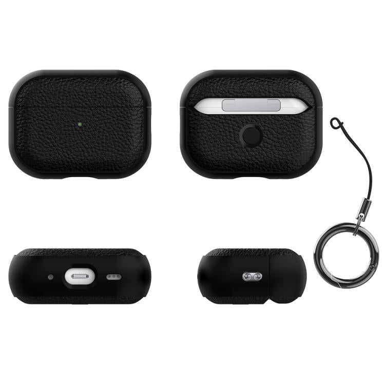 Funda para auriculares XDcase de TPU con textura de lichi y hebilla., For AirPods Pro 3, For AirPods 4, For AirPods Pro 2 / 1