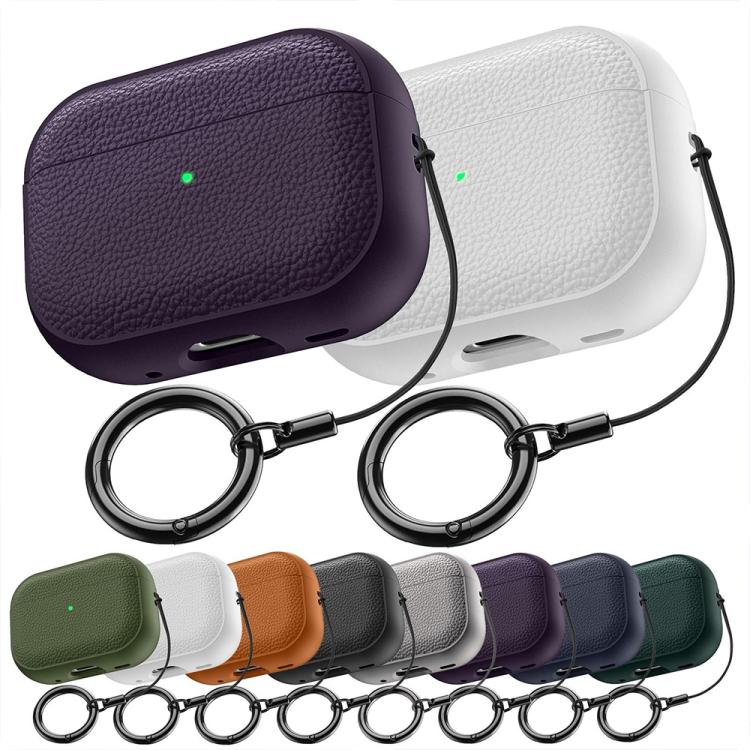 Funda para auriculares XDcase de TPU con textura de lichi y hebilla., For AirPods Pro 3, For AirPods 4, For AirPods Pro 2 / 1
