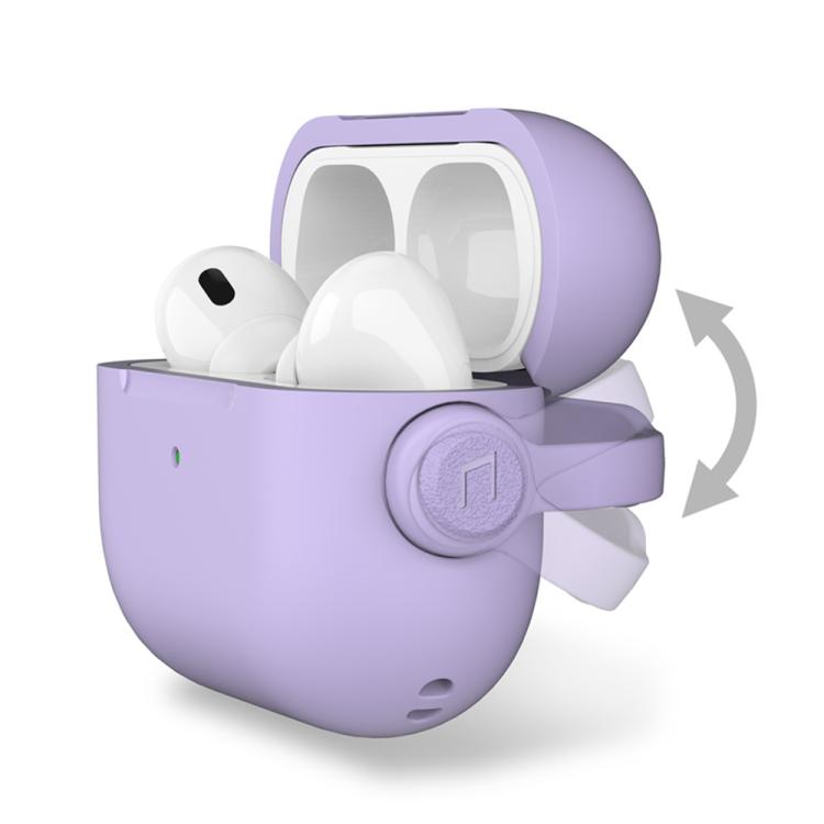 Estuche para auriculares XDcase Music Boy Macaron con hebilla de anillo, For AirPods Pro 3, For AirPods 4, For AirPods Pro 2 / 1