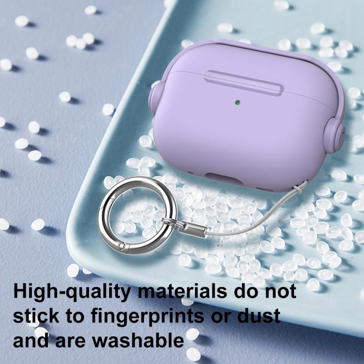 Estuche para auriculares XDcase Music Boy Macaron con hebilla de anillo, For AirPods Pro 3, For AirPods 4, For AirPods Pro 2 / 1