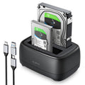 Estación de acoplamiento ORICO DD28C3-C para discos duros/SSD de 2,5/3,5 pulgadas, con conexión USB-C a SATA y 2 bahías., EU Plug, UK Plug, US Plug