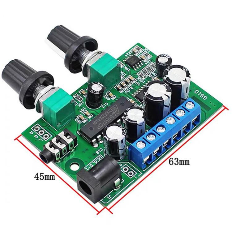 Módulo de modificación de audio DIY con placa amplificadora de altavoces de tres canales 2.1 de alta fidelidad DC12V, 2.1 Three-Channel
