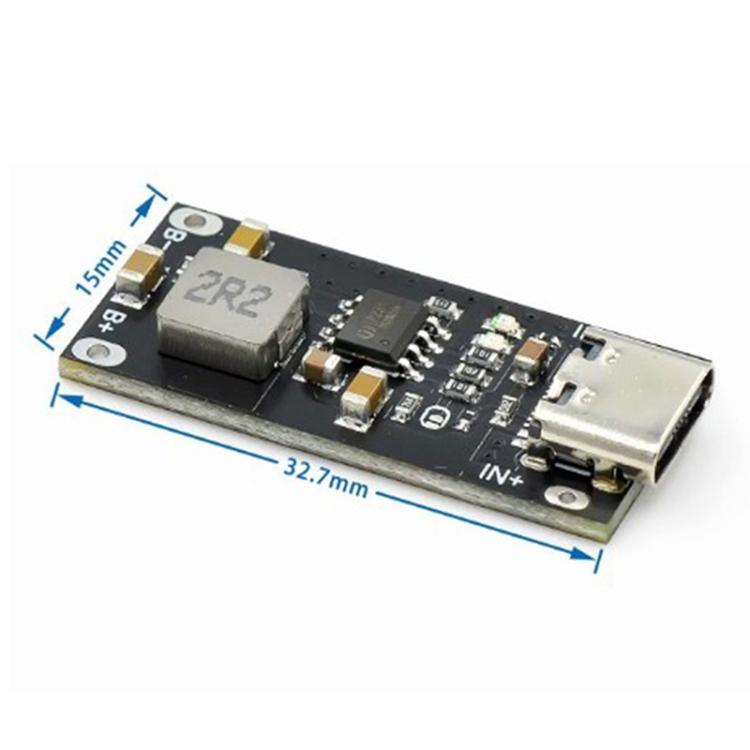 Placa de carga rápida para baterías de litio ternarias de polímero tipo C IP2312, 3A, 5V a 4.2V, 4.35V, Battery Charging Board