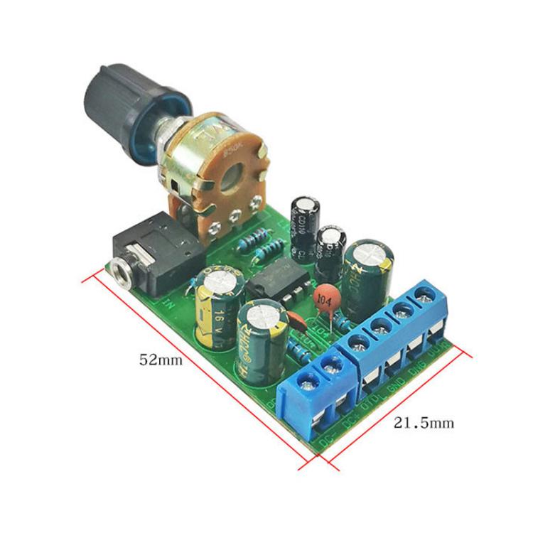 Módulo amplificador estéreo de doble canal TDA2822M Mini DC2-12V 2.0, 2.0 Dual-Channel