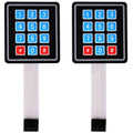 Kit de bricolaje con teclado de matriz de interruptores de membrana (2 unidades), 3x4, 4x4