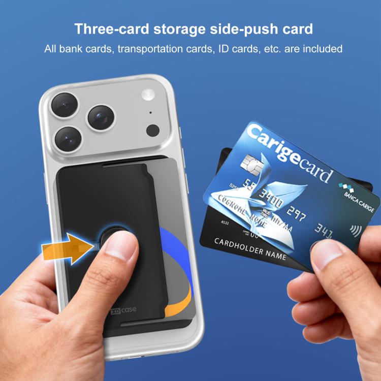 Soporte magnético de 3 tarjetas con botón lateral XDcase para iPhone/Galaxy y más