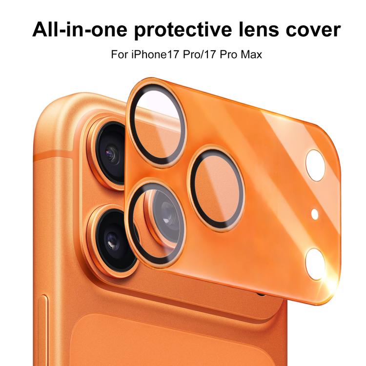 Protector de lente de cámara de acrílico translúcido esmerilado integrado XDcase (2 unidades), For iPhone 17 Pro Max, For iPhone 17 Pro