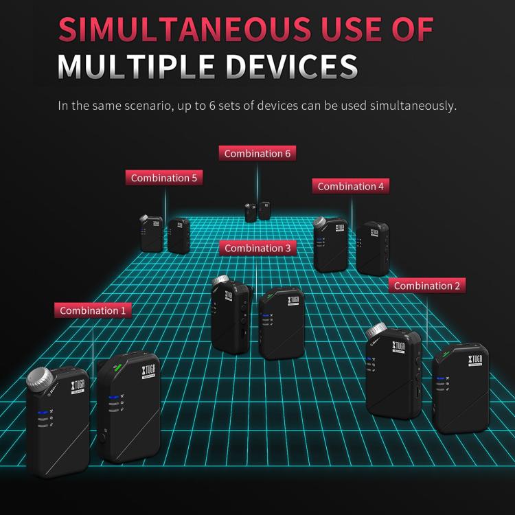 Sistema de monitorización estéreo intraauricular inalámbrico mini XTUGA J02S 2.4G TX y RX, J02S