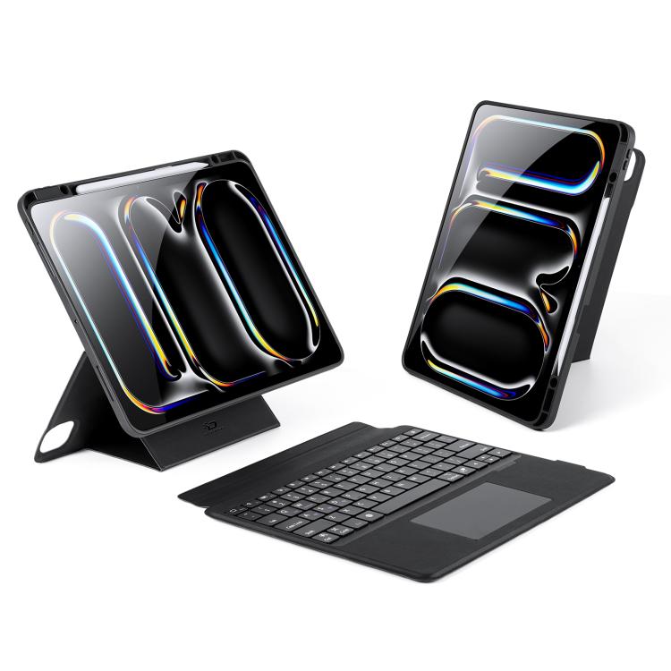 Funda para tablet de cuero vegano con teclado inalámbrico magnético retroiluminado DUX DUCIS Serie DK, For iPad Pro 13 2025 / 2024, For iPad Pro 11 2025 / 2024, For iPad 2025 / 2022, For iPad Air 11 2025 / 2024, For iPad Air 13 2025 / 2024             ...