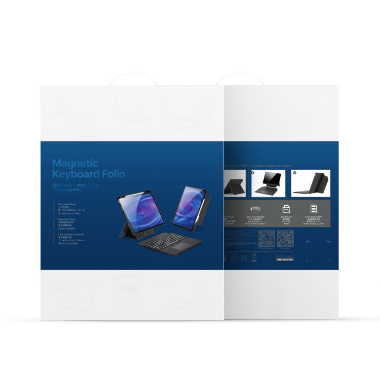 Funda para tablet de cuero vegano con teclado inalámbrico magnético retroiluminado DUX DUCIS Serie DK, For iPad Pro 13 2025 / 2024, For iPad Pro 11 2025 / 2024, For iPad 2025 / 2022, For iPad Air 11 2025 / 2024, For iPad Air 13 2025 / 2024             ...