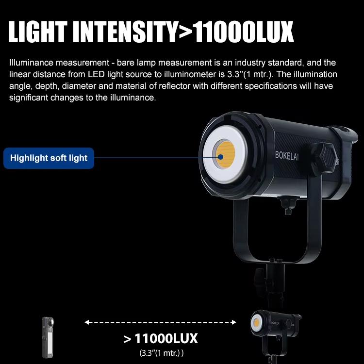 BOKELAI BK-300Bi 300W Luz LED de relleno para vídeo con doble temperatura de color (2700K-6500K) y control remoto., US Plug, EU Plug, UK Plug