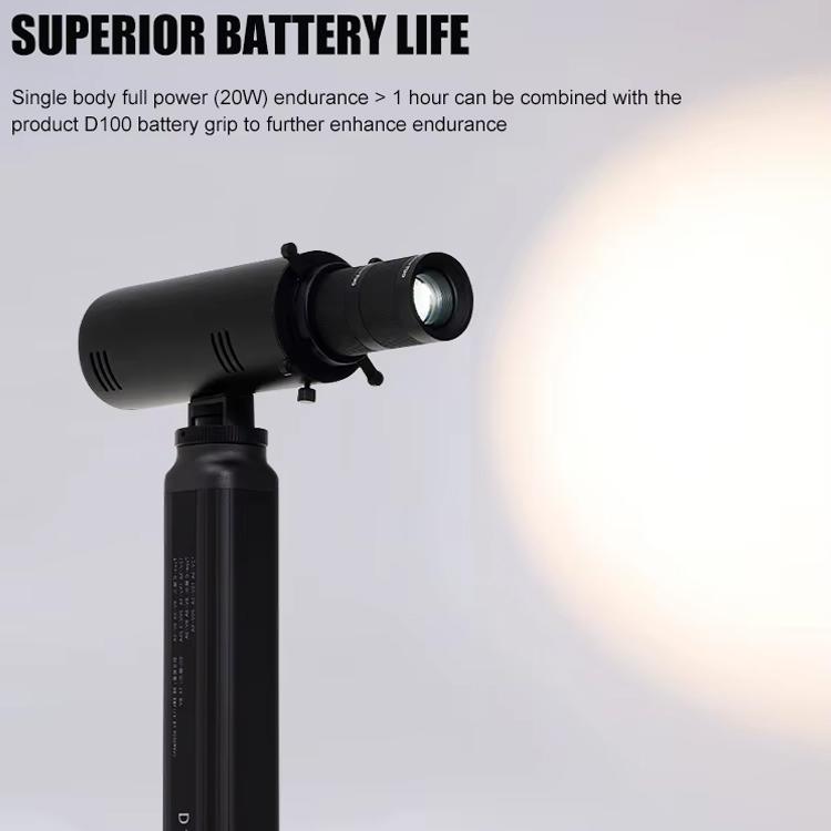Luz de relleno LED S20 de 20 W con temperatura de color dual (2700 K-6500 K) para fotografía, vídeo y retratos.