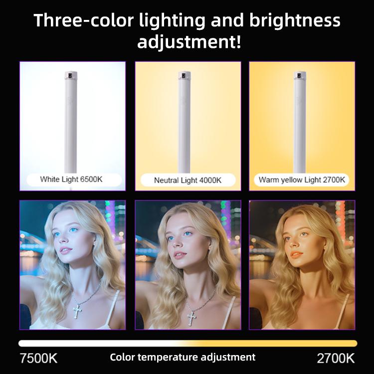 Luz de relleno LED RGB portátil G10 para barbilla y cuello, ideal para rellenar arrugas., Standard Version, with Mini Tripod