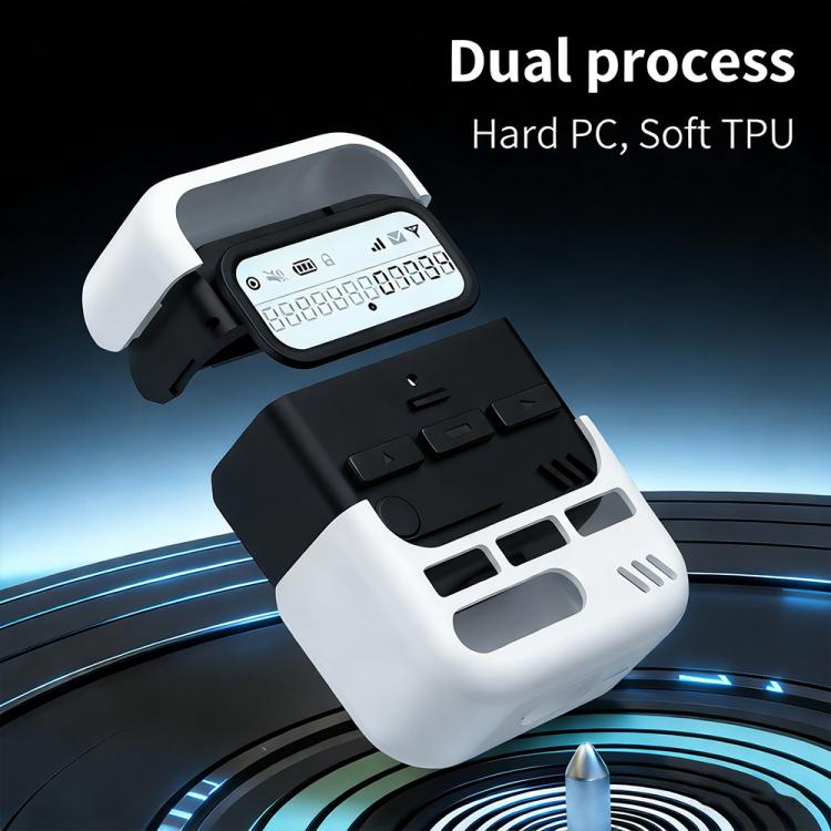 Funda híbrida de TPU para PC con diseño de buscapersonas retro de XDcase, For AirPods 4, For AirPods Pro 2 / 1