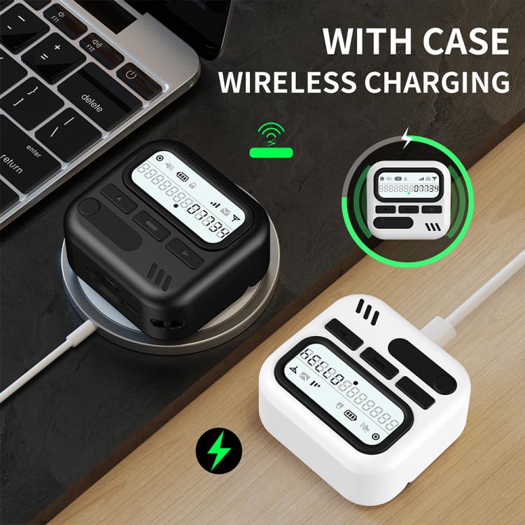 Funda híbrida de TPU para PC con diseño de buscapersonas retro de XDcase, For AirPods 4, For AirPods Pro 2 / 1