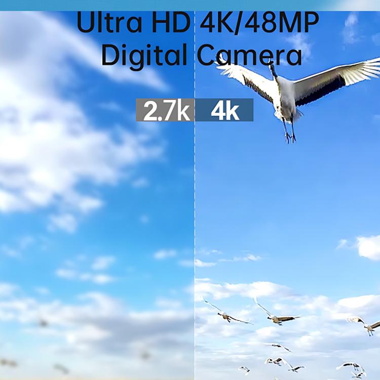 Cámara digital sin espejo DX9 de 48 MP, 4K, HD, con pantalla LCD abatible de 3 pulgadas y diseño retro, con sensor CCD.