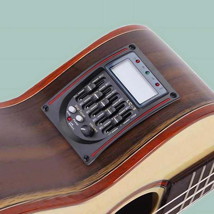 LC-5 Guitarra Ecualizador de cuatro bandas EQ Guitarra de madera Pastilla modificada, LC-5