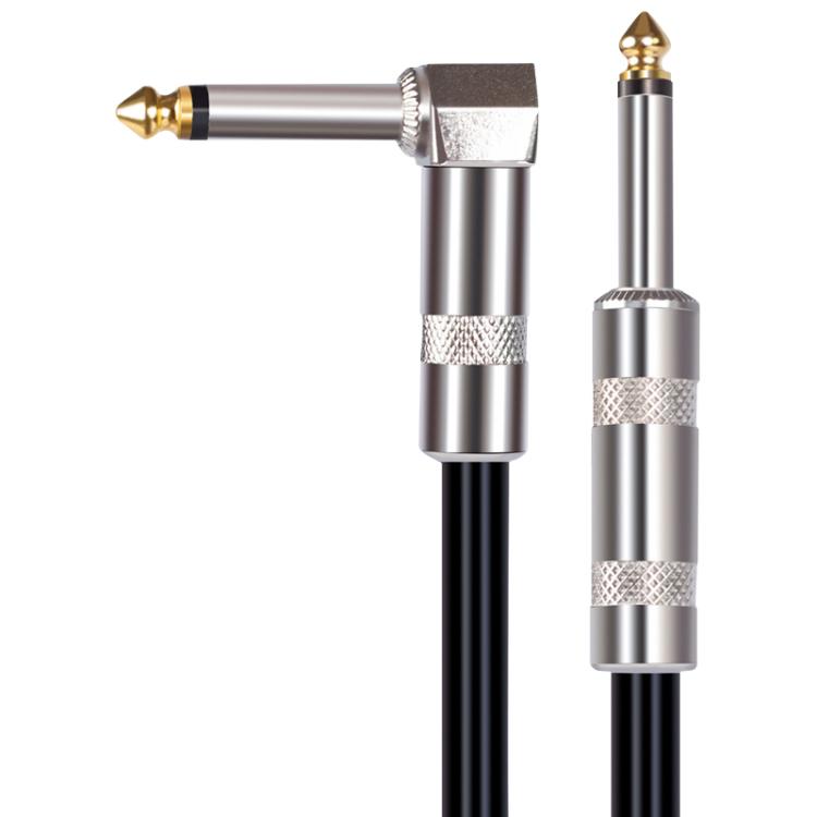 Cable de audio para guitarra eléctrica con conector de 6,35 mm recto a codo, 3m, 5m, 10m