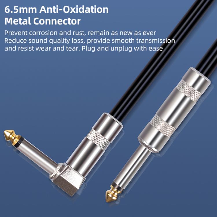 Cable de audio para guitarra eléctrica con conector de 6,35 mm recto a codo, 3m, 5m, 10m