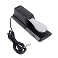 Pedal de sustain para piano con conector de 6,35 mm, pedal para sintetizador MIDI, longitud del cable: 1,85 m, Cable Length: 1.85m