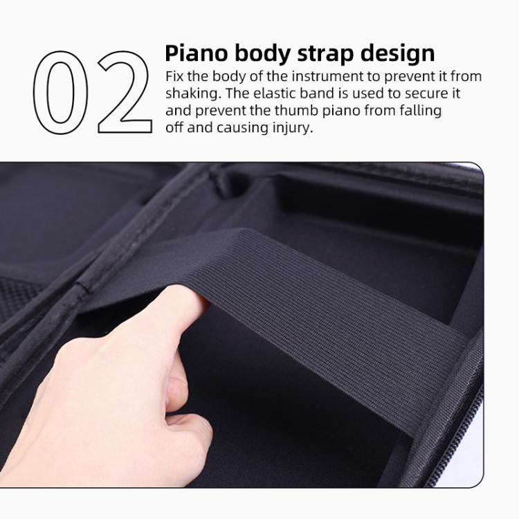 Funda para kalimba portátil de 17 teclas
